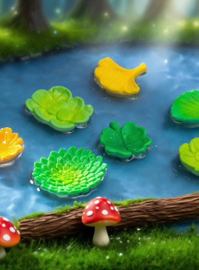 微景观手工创意卡通小树叶摆件