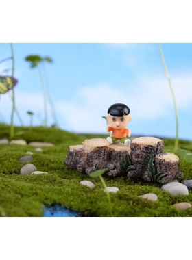 盆栽植物五个树脂河流站桩小摆件