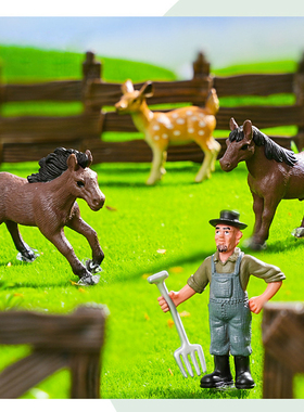 微景观造景小动物农场小人摆件