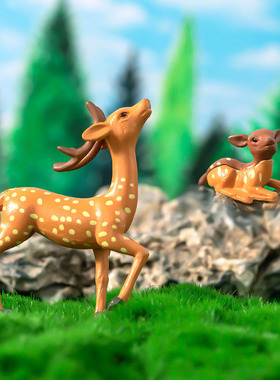 PVC小动物卡通微景观小摆件diy