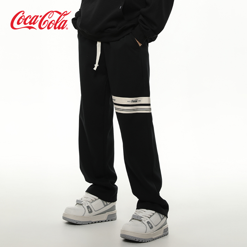 Coca-Cola/可口可乐束腿裤男春秋款美式休闲裤卫裤潮流运动长裤女