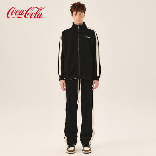 Coca-Cola/可口可乐休闲运动开衫卫衣套装春秋款外套运动服两件套