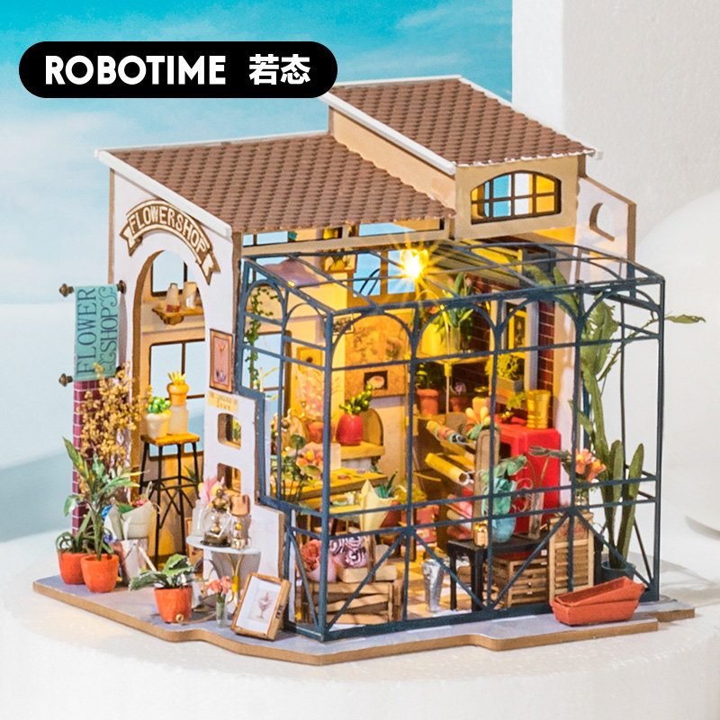 若态DIY小屋手工制作房子艺术屋建筑模型拼装玩具凯西花房礼物女,淘宝优惠券,粉丝福利购,淘宝优惠卷