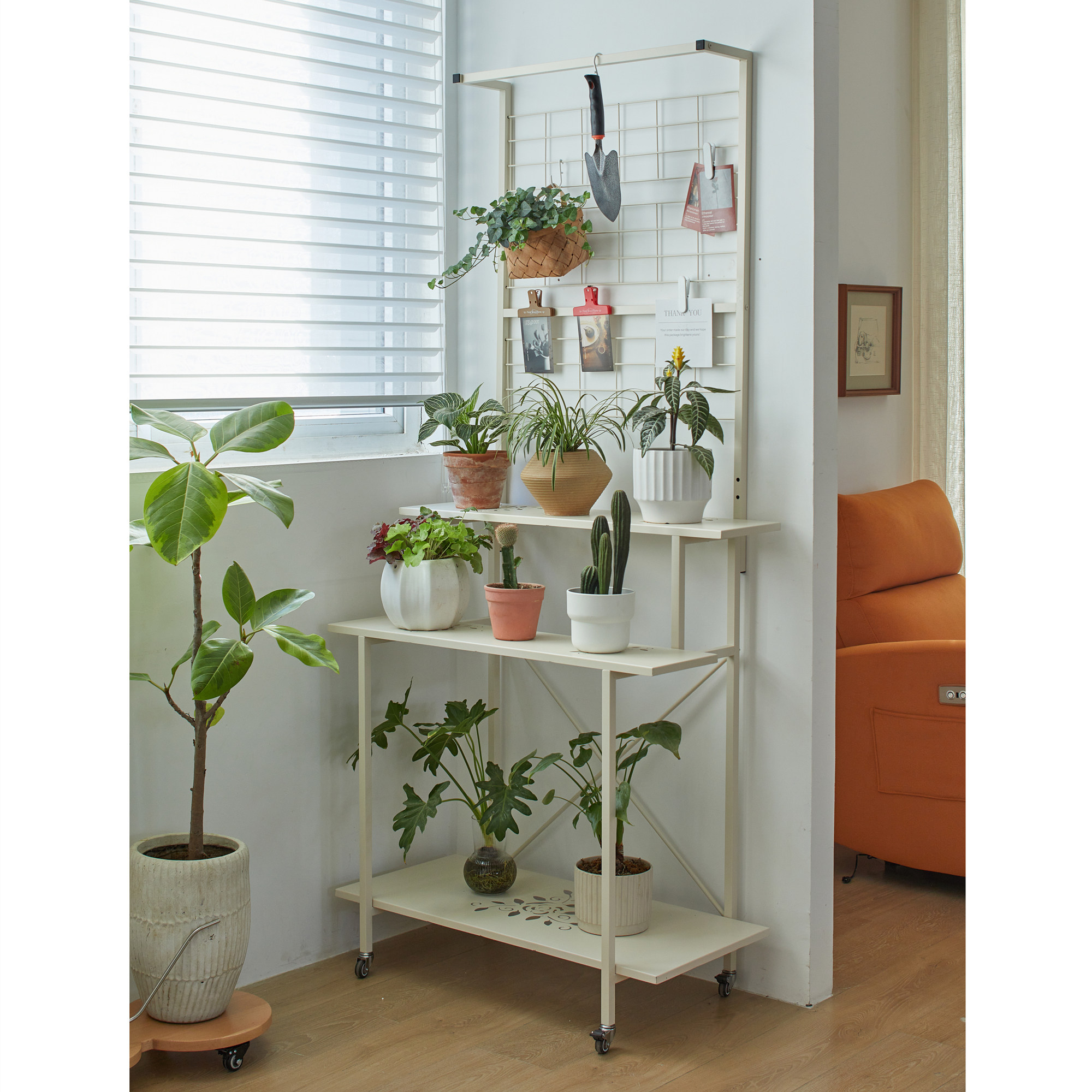 阳台可移动花架 带轮多层落地式室内户外阶梯置物架铁艺花盆架子,淘宝优惠券,粉丝福利购,淘宝优惠卷