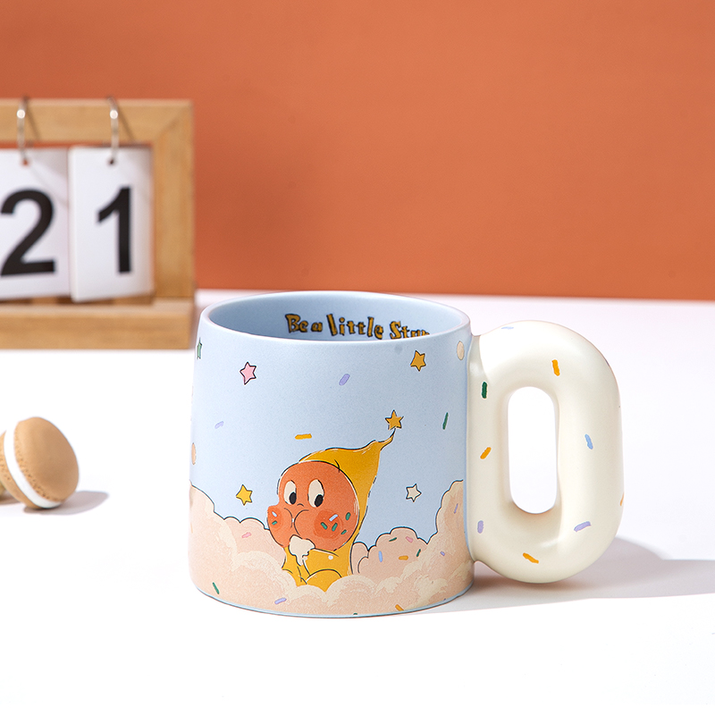 OCE云朵糖星星人胖胖杯正版陶瓷马克杯送对象闺蜜生日礼物杯子 - 图3