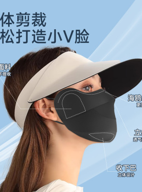 防晒面罩戴眼镜男款冰丝防晒面罩