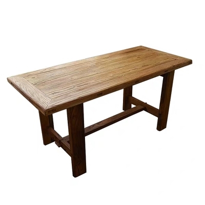 老榆木书桌实木吧台家用复古餐桌长方形老门板茶桌风化老木桌定制