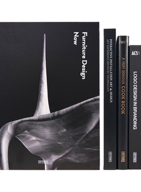 样板房黑色摄影装饰真书 艺术硬壳精装简约现代陈设书本摆件