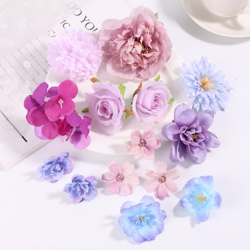 手作簪花头饰仿真小花朵混搭diy手工材料包花头花环发簪裙撑装饰,淘宝优惠券,粉丝福利购,淘宝优惠卷