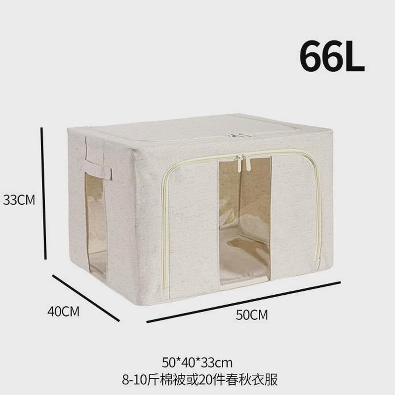 天山棉麻PP板百纳箱大容量衣服被子收纳箱双视窗可水洗衣柜收纳盒,淘宝优惠券,粉丝福利购,淘宝优惠卷