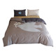 Simple contrasting pure cotton velvet cotton tribute satin four-piece set