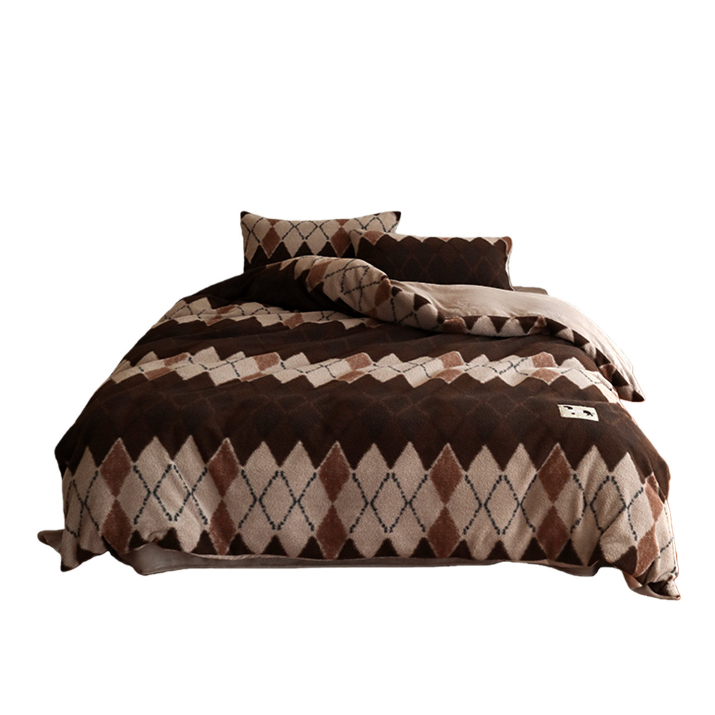 花时间生活冬季北欧仿羊毛绒高克重加厚保暖蓄热床上用品四件套,淘宝优惠券,粉丝福利购,淘宝优惠卷