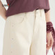 Sanfu Casual Pants 2026 Summer Side Beaded Button Waist Straight Pants Women's 521094