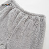 Sanfu Men's Winter Zipper Stand Collar Plush Home Clothes Comfortable Simple Loose Pajamas Set 531786
