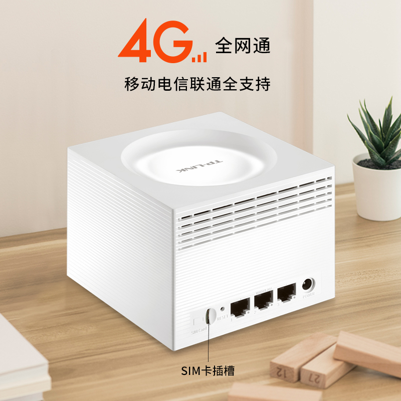 TP-LINK TL-TR960G家用插卡4G双频无线路由器三网通电信联通移动WiFi热点CPE终端1200M插卡转网线WiFi发射器 - 图0