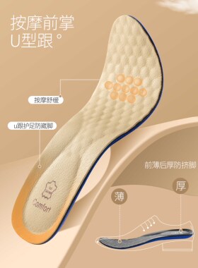 粉刊鞋垫吸汗透气软底舒适