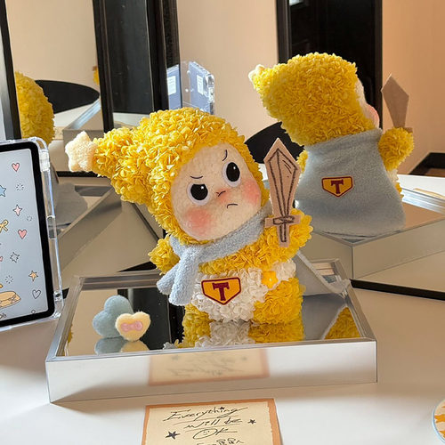 星宝永生花真花礼盒生日礼物花束亚克力摆件送女生表白七夕节日礼 - 图0