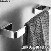 Solid full copper towel ring rubbed hand small towel ring rack bathroom towel rack cirque hotel dressing room hanging single pole o