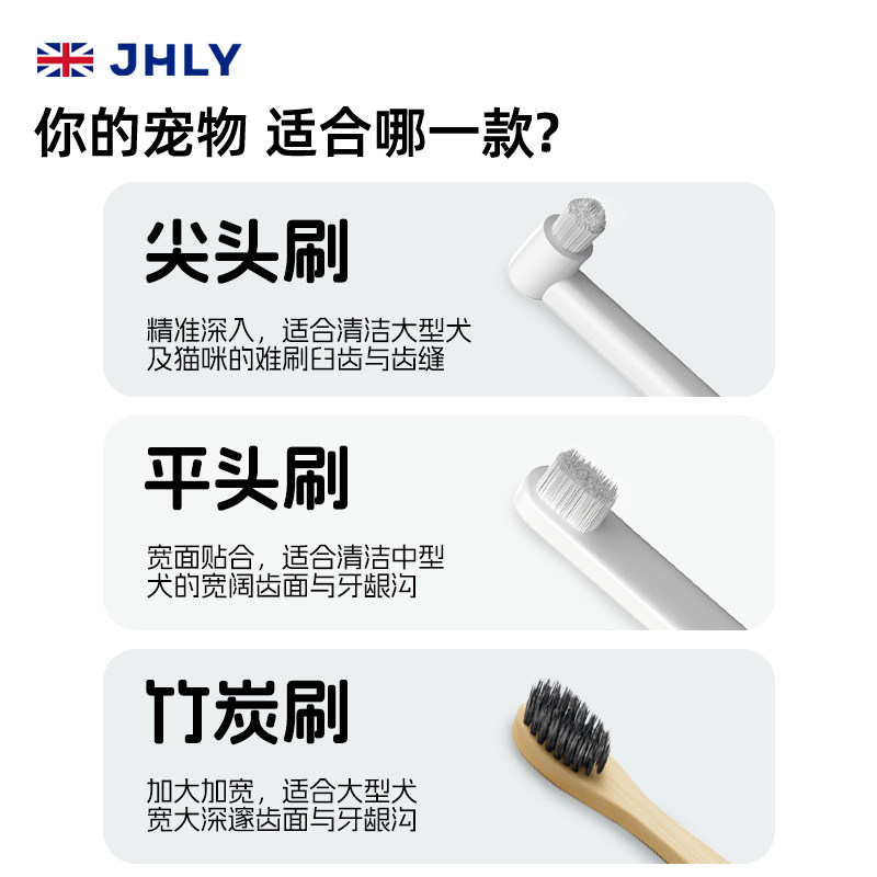 jhly猫咪清洁牙齿用品狗狗刷牙除口臭牙结石专用宠物牙刷牙膏套装,淘宝优惠券,粉丝福利购,淘宝优惠卷