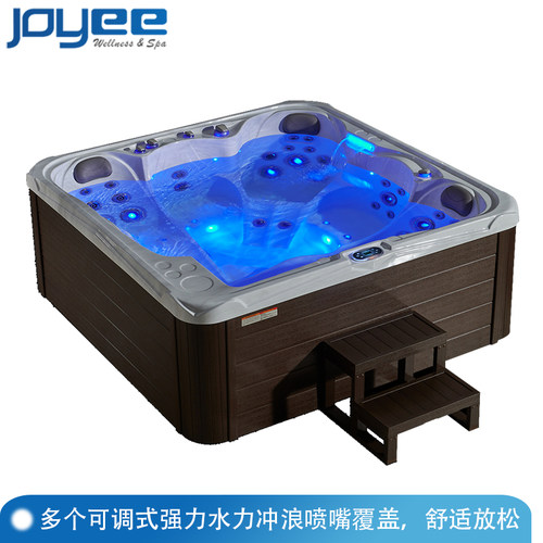 JOYEE户外按摩浴缸 花园豪华多人冲浪 SPA水疗养生大池 恒温浴池 - 图0