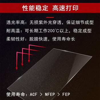 ACF NFEP FEP ປ່ອຍຟິມ Boxin 3D ເຄື່ອງພິມ 6/8.9/10.1/13.3/15.6 ນິ້ວທົ່ວໄປ