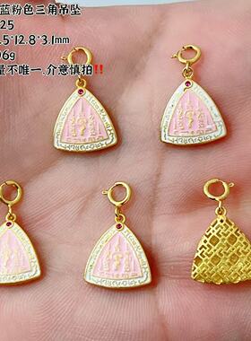 银镀金烧蓝九尾狐吊坠 隔珠文玩珠宝藏式配饰 手链半成品厂家批发