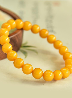 普陀山祝福天然蜜蜡手串