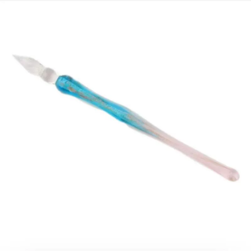 Glass pen crystal dip pen student stationery Internet celebrity Douyin same color painting pen set gift