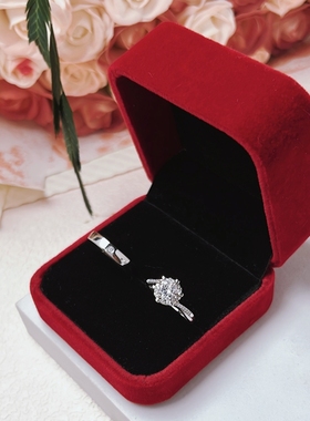 星织款结婚仿真对戒假钻戒男女一对情侣婚戒求婚订婚婚礼道具戒指