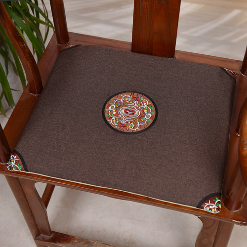 新中式椅垫红木沙发坐垫古典实木茶椅餐椅圈椅太师椅海绵垫中国风 - 图2