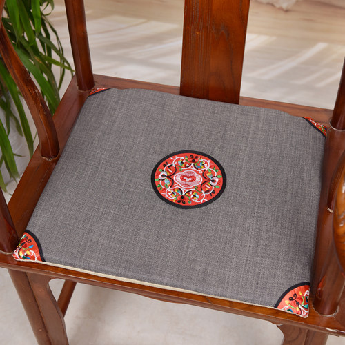 新中式椅垫红木沙发坐垫古典实木茶椅餐椅圈椅太师椅海绵垫中国风 - 图3