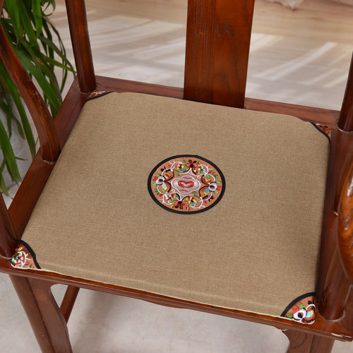 新中式椅垫红木沙发坐垫古典实木茶椅餐椅圈椅太师椅海绵垫中国风 - 图1