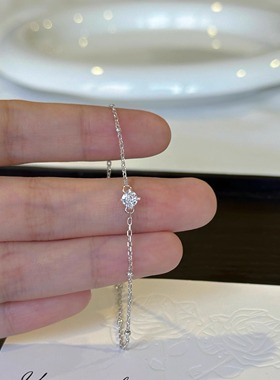 鲛人语/月光曲 原创极简锆石通勤百搭手链设计感可叠戴清冷感饰品