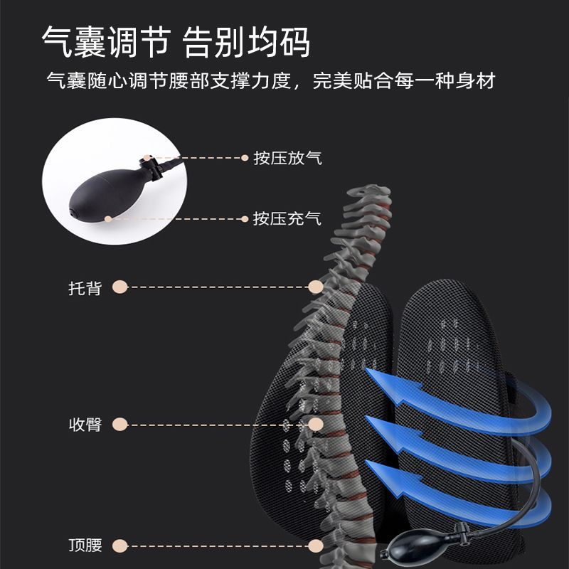 人体工学腰垫腰靠办公室椅背久坐神器护腰透气座椅腰靠枕腰枕汽车 - 图2