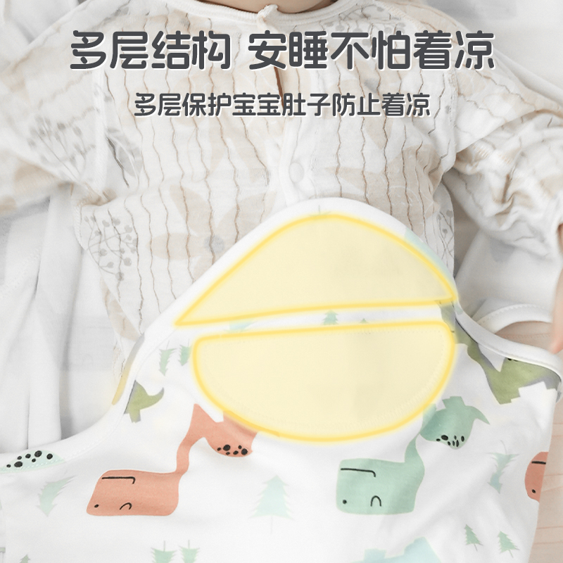 0一6月新生婴儿全棉睡袋抱被两用春夏秋款包裹宝宝防惊跳恒温一体 - 图1
