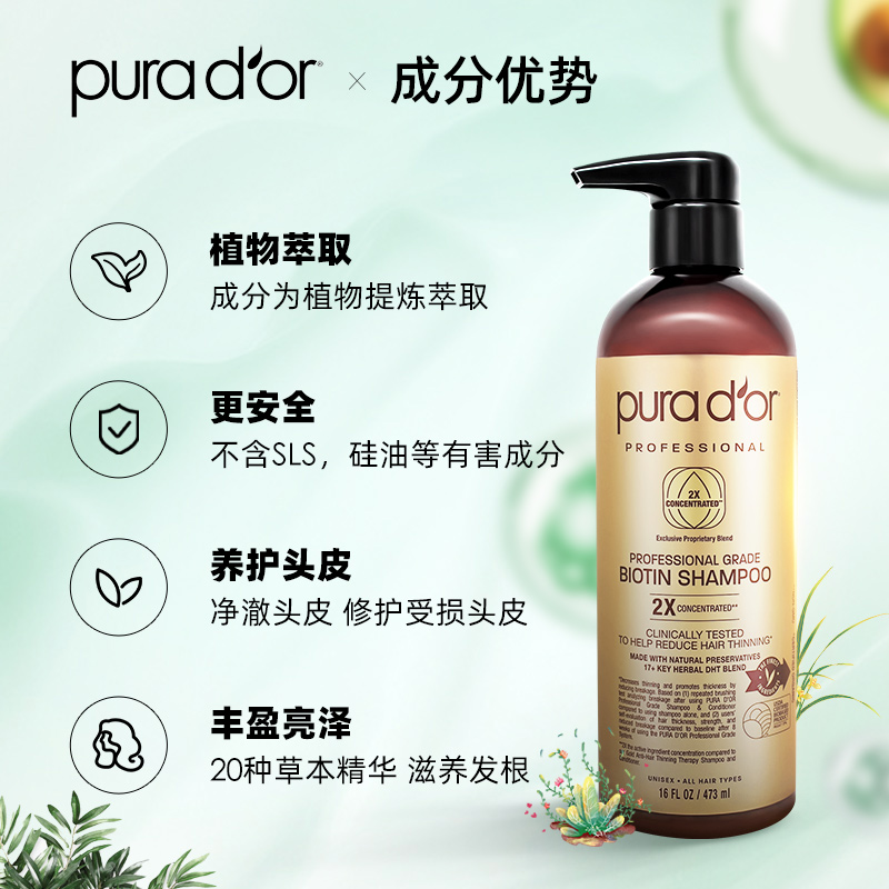 美国Purador专业级防脱育发洗发水