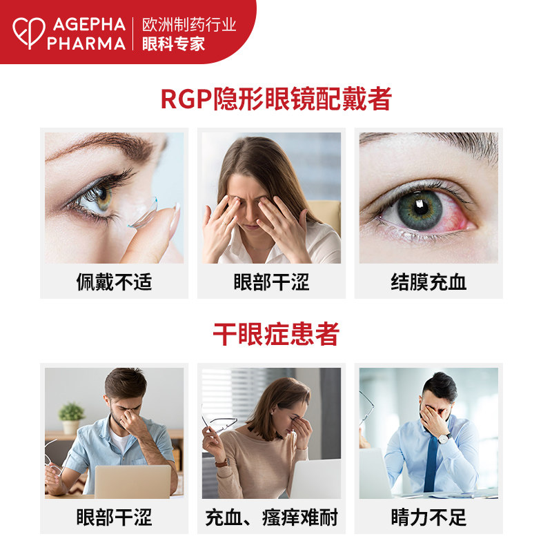 安瞧隐形眼镜缓解干涩疲劳滴眼液 AGEPHAPharma海外国际五官用药