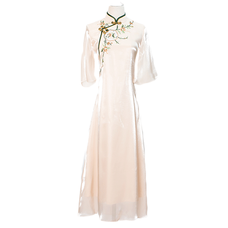 新式改良版旗袍年轻款气质连衣裙 秋思婵旗袍