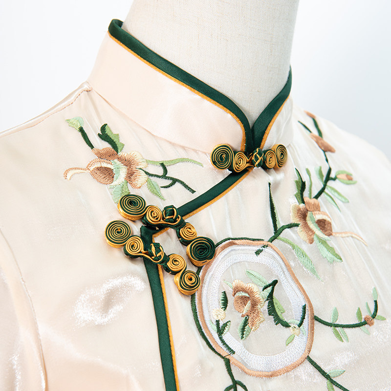 新式改良版旗袍年轻款气质连衣裙 秋思婵旗袍