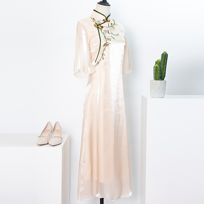 新式改良版旗袍年轻款气质连衣裙 秋思婵旗袍