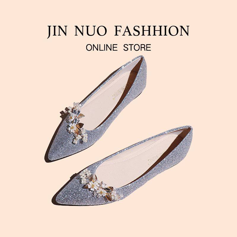 水晶鞋婚鞋新娘鞋禾秀婚纱两穿女2024年新款伴娘鞋法式方扣高跟鞋,淘宝优惠券,粉丝福利购,淘宝优惠卷