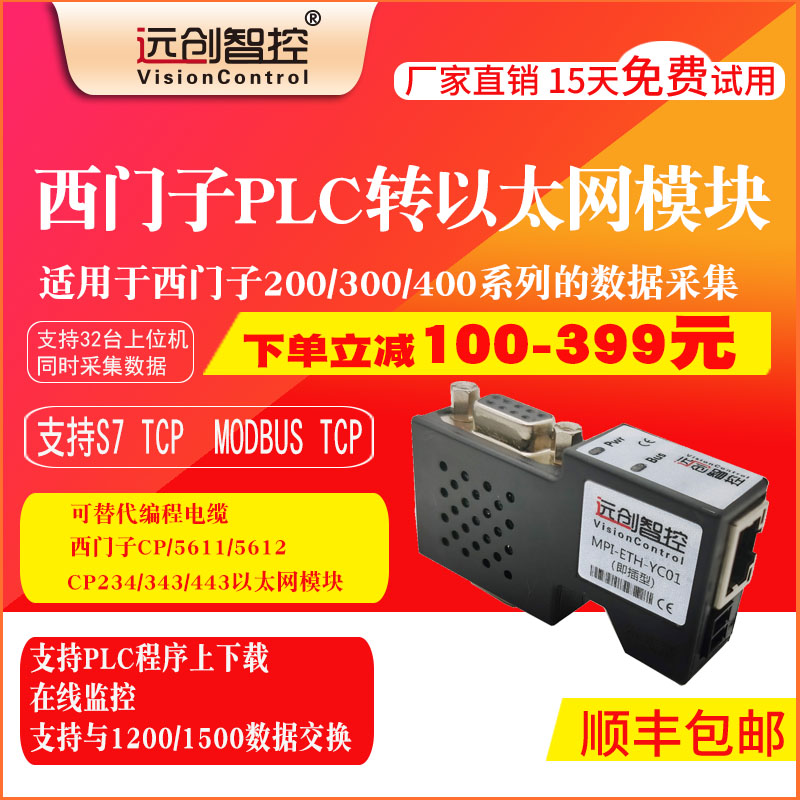 西门子MPI转以太网模块S7200PLC网口PPI转以太网DP转modbustcp-图1