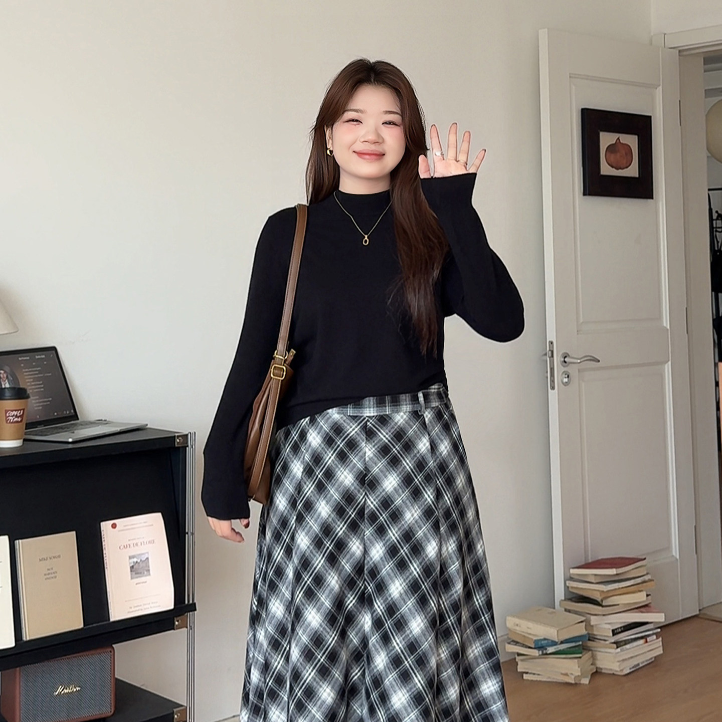 微胖的喵喵大码女装胖mm秋冬显瘦简约百搭长袖针织衫打底上衣9113,淘宝优惠券,粉丝福利购,淘宝优惠卷