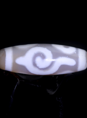 梵间星辰 西藏天然玛瑙 白冰法罗四眼天珠 超顶项链吊坠锁骨链