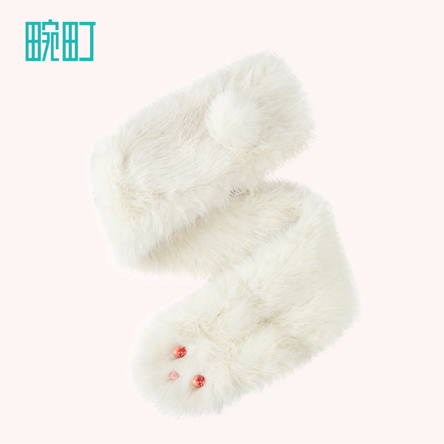 畹町毛绒围脖女冬季保暖加厚护颈可爱泰迪小狗仿狐狸毛交叉小围巾,淘宝优惠券,粉丝福利购,淘宝优惠卷