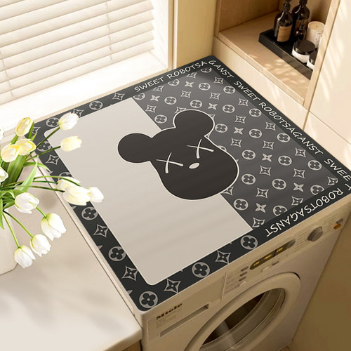 矽藻泥滚筒洗衣机垫吸水防晒垫冰箱床头柜防尘垫免洗盖布防滑垫子 - 图0