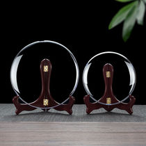 Pu-erh cake box transparent dust-proof tea placing display rack Home containing box solid wood tea Totea cake rack accessories