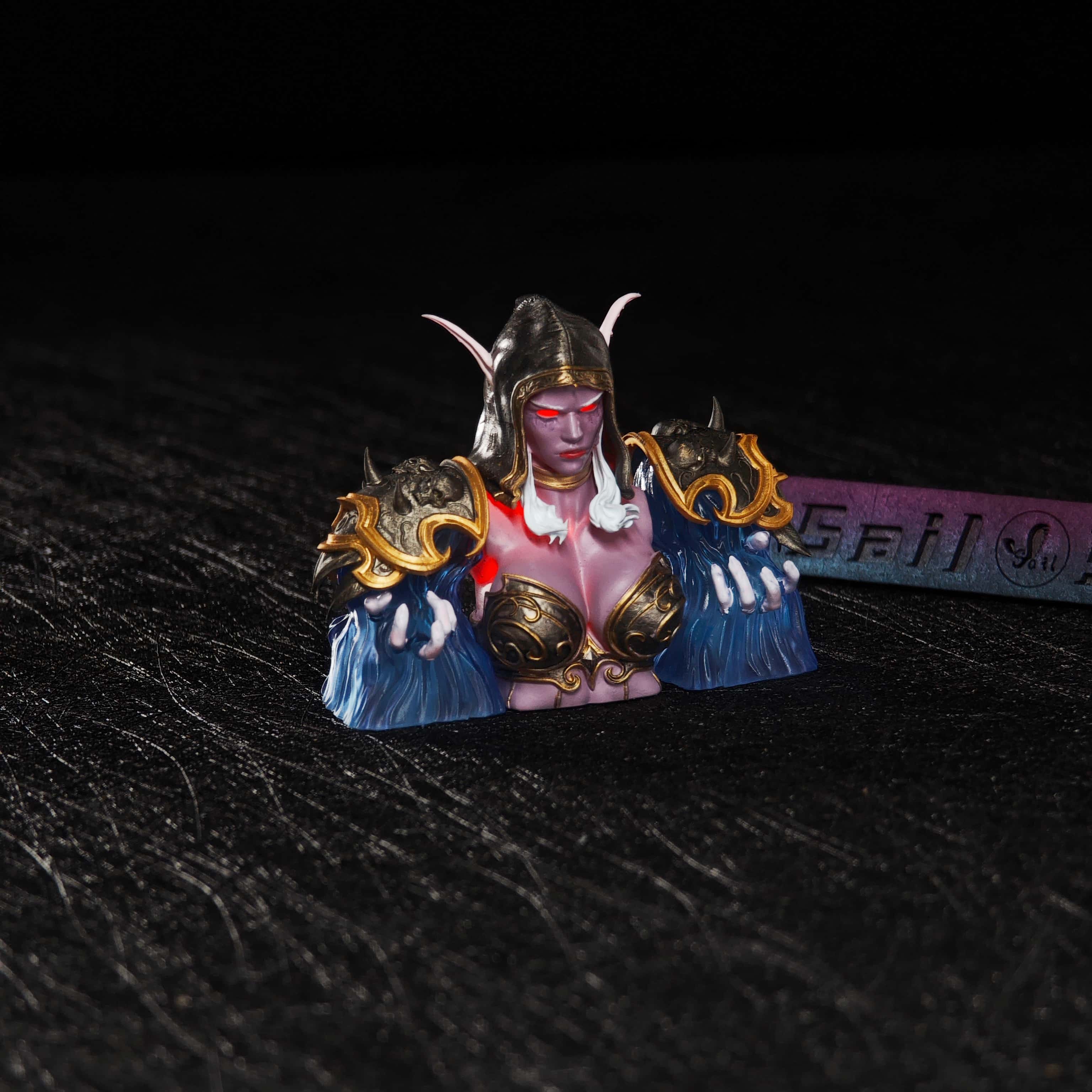 魔兽世界周边键帽女王希尔瓦娜斯为了部落个性艺术创意礼物键盘帽 - 图2