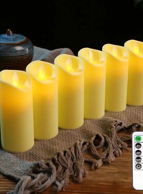Velas decorativas sem chamas, 1 ou 2 pe?as, controle remoto,