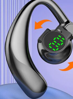 Bluetooth 5.4 Earphones Single Ear Earhooks Noise Cancelling